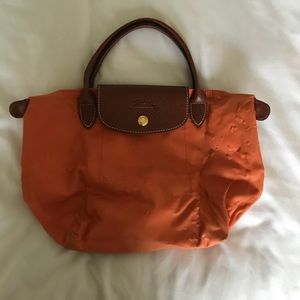 Longchamp mini tote in orange